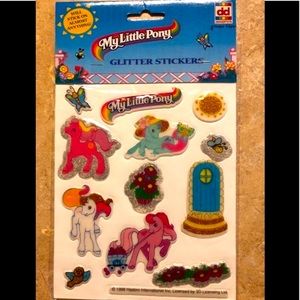 Vintage My Little Pony Glitter Puffy Stickers Rare